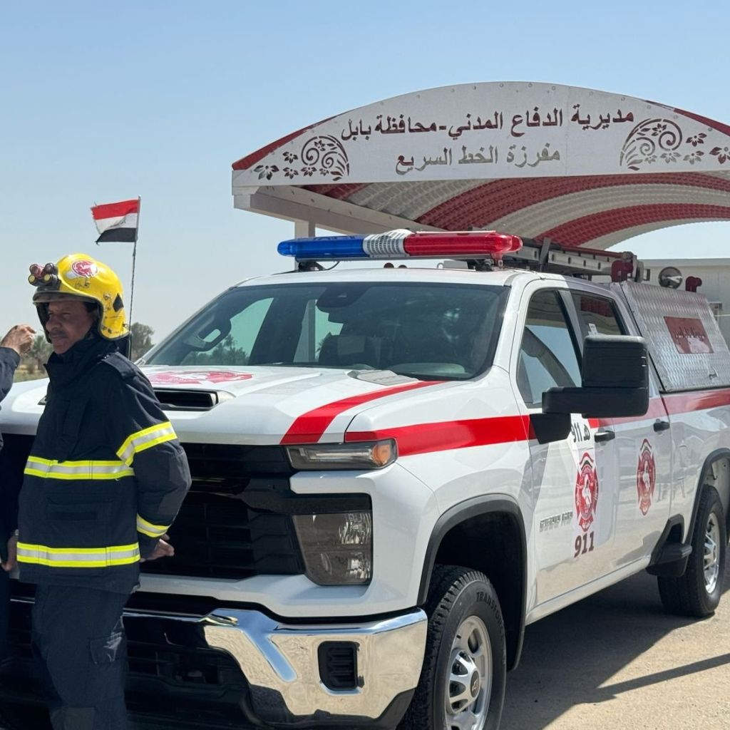 الداخلية تنشر عجلات إطفاء على سريع الأنبار - البصرة