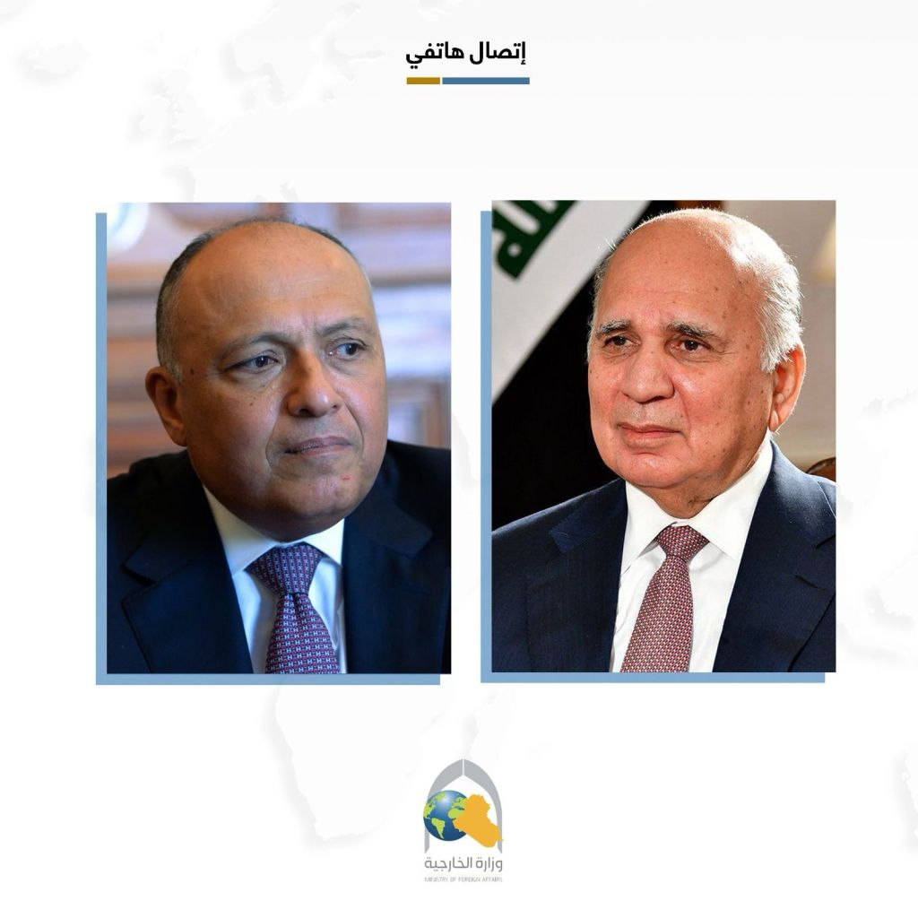 وزيرا الخارجية العراقي والمصري يبحثان ثلاثة ملفات