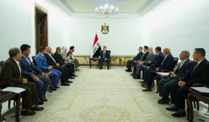 رئيس الوزراء يستقبل ممثلين عن أبناء المكون التركماني من أهالي محافظة كركوك
