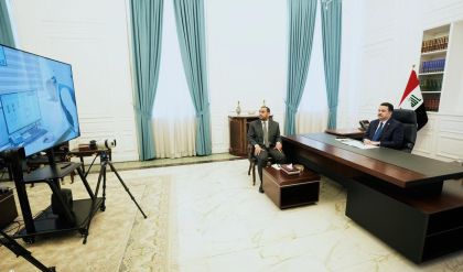 رئيس الوزراء يفتتح مشروع خط الربط الكهربائي العراقي - التركي
