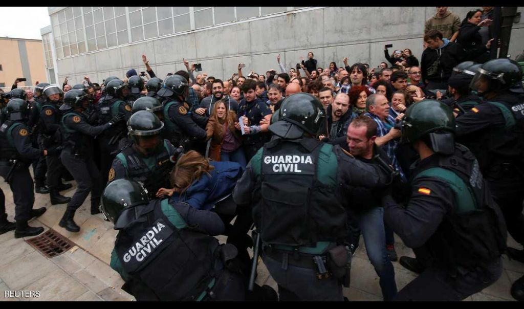 إدانة دولية واسعة لأعمال العنف في كتالونيا